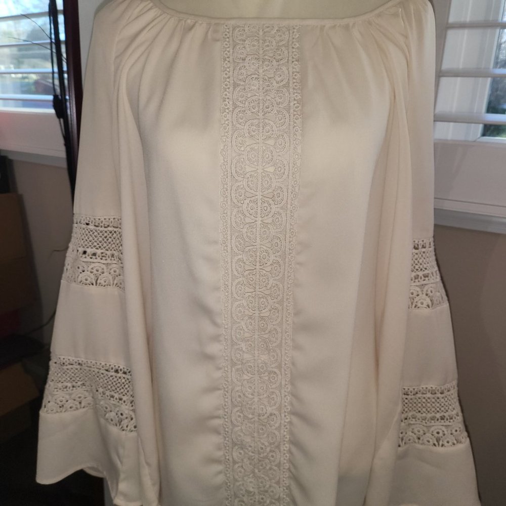 Peasant Top with Crochet Inserts